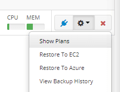 Starting backup plan